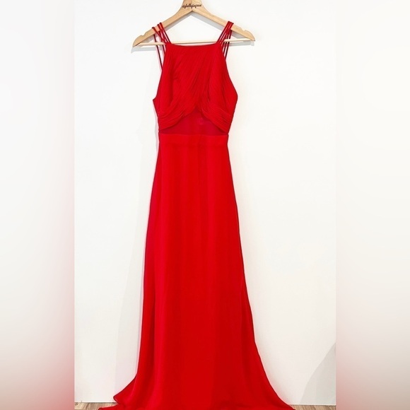 Fame and Partners High Neck Chiffon Maxi Dress - Picture 2 of 12